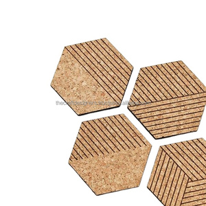 Revestidores de corcho de forma hexagonal, Impresión de logotipo personalizado, la mayoría de los hoteles de tendencia, manteles individuales de café, exhibición de té, posavasos portátil, gran oferta - Product Image 1