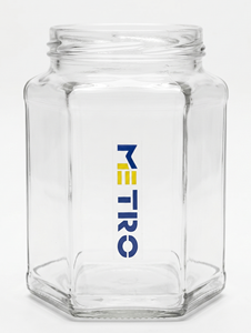 Premium 750 ML Hexa Glass <b>Jar</b> Food Safe Airtight Lid Honey <b>Jam</b> Spice Storage Container for Home Kitchen Use - Product Image 1