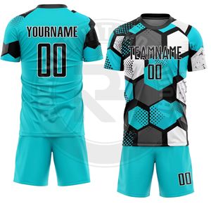 Conjunto de Uniforme de Fútbol Moderno, Jersey y Pantalones Cortos de Tela Elástica Resistente para Entrenamientos, Partidos y Juego Diario - Product Image 3