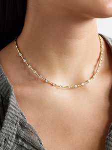Collar de Gargantilla de Bambú de Lujo con Baño de Oro de 18K, Joyería Fina para Mujer, Regalo - Product Image 3