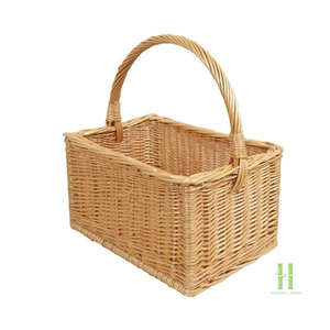 Cesta de Mimbre de Ratán Natural, Hecha a Mano, con Asa, para Decoración del Hogar, Picnic y Organización, MÁS VENDIDO - Product Image 2
