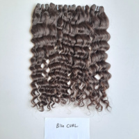 Extensions de cheveux naturels indiens Remy vierges HairX, 20 pouces, ondulés, double trame, tissage machine, brun foncé, 100g, personnalisables