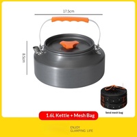 Équipement de cuisine pour le camping en plein air, équipement de pique-nique, bouilloire complète, ustensiles de cuisine, ensemble de poêles à frire, alumine, 1-3L, cuisinière à gaz