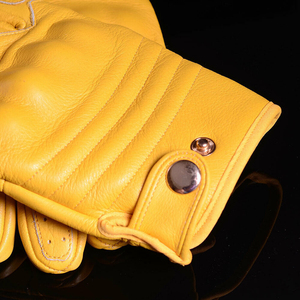 Guantes de Motocicleta Térmicos de Cuero Amarillo, Largos hasta la Muñeca, Transpirables, Estilo Deportivo, para Viajes al Aire Libre, Ciclismo, Primavera y Verano - Product Image 2