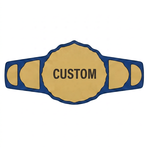 Cinturón de Campeonato Personalizado, Peso Pesado, Dorado, para Lucha Libre, Boxeo, MMA, Trofeo de Campeón de Federación, Grabado en Metal, Cuero Genuino - Product Image 1