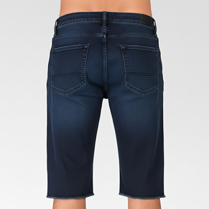 Shorts de mezclilla con dobladillo deshilachado a la moda, precio mayorista asequible, ajuste holgado, cintura elástica, transpirables para hombre - Product Image 6