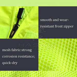 Chaleco de seguridad reflectante ajustable con cierre seguro para trabajos de construcción, mantenimiento y seguridad pública - Product Image 6