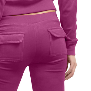 Women's Purple Hooded <b>Tracksuit</b> Set Full Length Casual Joggers Side Pockets Breathable Winter Wear 100% Cotton Anti-Bacterial - Product Image 6