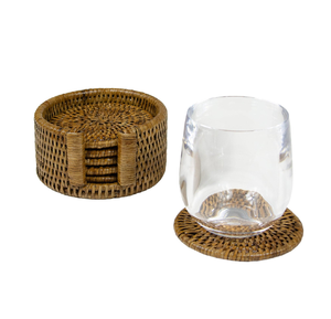 Sous-verres carrés en rotin bohème couleur naturelle pour mariage de luxe, accessoires de table résistants à la chaleur, vente en gros - Product Image 6