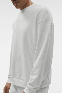 Sweat-shirt unisexe en coton de qualité supérieure à col rond, coupe oversize, vierge, décontracté, vente en gros - Product Image 3