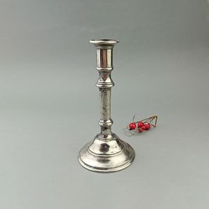 Shiny Silver Taper <b>Candle</b> Holder Traditional Table Centerpiece Decor Enduring Gracefulness - Product Image 2