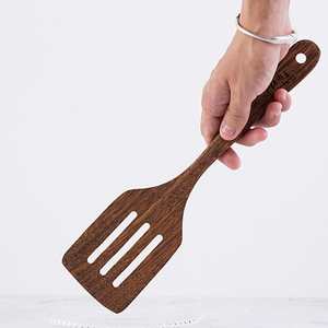 Ensemble de spatules en bois de wengé personnalisées pour la cuisine, ustensiles gravés sur mesure - Product Image 4