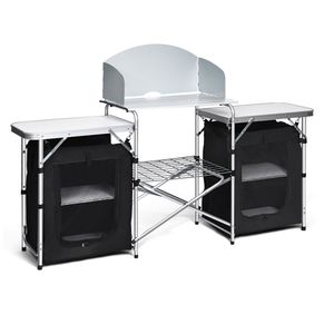 Folding 1PC <b>Camping</b> Table with <b>Storage</b> Organizer for Kitchen Use - Product Image 4