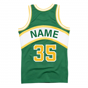 Camiseta de Baloncesto Verde Personalizada con Estampado por Transferencia Térmica, Camiseta sin Mangas con Malla Estampada en la Parte Delantera, Unisex, Transpirable, 100% Poliéster - Product Image 5