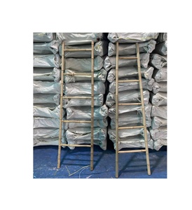 Sustainable Brown Bamboo <b>Towel</b> <b>Stand</b> Ladder for Clothing <b>Towels</b> Home Hotel Kitchen <b>Bathroom</b> Decor Storage organization - Product Image 2