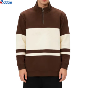 Sudadera de Forro Polar Personalizada con Cierre de Cremallera, Manga Larga, Lisa, Sin Capucha, para Hombre, con Cierre de Cremallera de un Cuarto, Servicio OEM, Ecológica, para Hombre y Mujer - Product Image 1