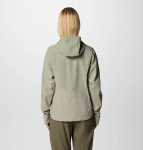 Veste softshell pour femme, printemps automne, résistante au vent, hydrofuge, capuche rétractable, fabrication OEM personnalisée, vente en gros, lavable en machine - Product Image 2