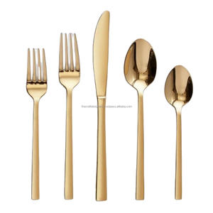 Wedding Decoration Luxury Flatware Set <b>Gold</b> Plated <b>Cutlery</b> Set Decorative Wedding Dinnerware Uses Silverware Set Eco Friendly - Product Image 2