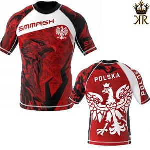 Rash Guards imprimés MMA Protection corporelle personnalisée Rash Guard MMA BJJ Rash Guards à manches longues pour hommes - Product Image 5