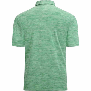 Polo de Punto Verde Sólido de Manga Corta para Hombre, Corte Regular, Estilo Casual - Product Image 1