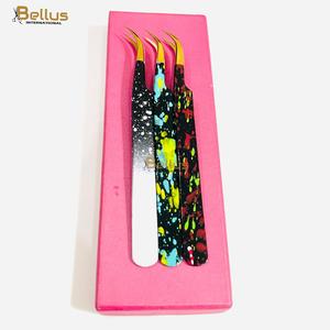 Luxury Durable Stainless Steel Tip Isolation Lash Tweezers Curved with Pendant Charm Extension Tool - Product Image 1