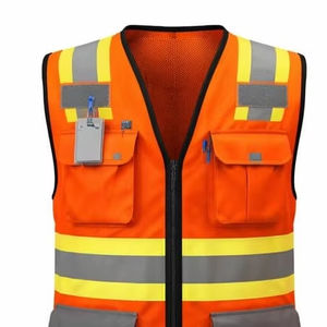 Chaleco de Seguridad Reflectante Personalizado, Certificado, Impermeable, de Alta Visibilidad, con Malla Transpirable para Trabajadores de la Construcción - Product Image 1