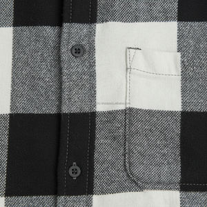 <b>Men's</b> Flannel <b>Shirt</b> Plaid Long Sleeve Custom OEM Wholesale - Product Image 4