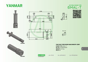Taiwán nuevo para YANMAR 6MAL-T conjunto de barril de émbolo de motor diésel marino - Product Image 3