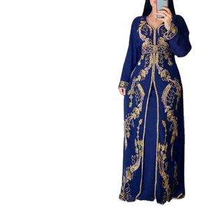 Abaya élégante en rayonne XXL pour femmes, robe kimono ethnique modeste à capuche, robe brodée à la main, vêtements musulmans traditionnels. - Product Image 1