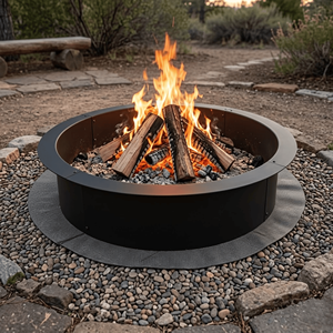 Insert de foyer BBQ en acier inoxydable carré robuste et portable pour foyer extérieur autoportant, idéal pour brûler du bois (DIY) - Product Image 1