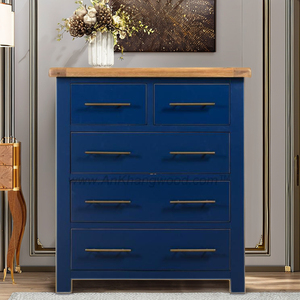 Commode de chambre à coucher au design minimaliste moderne, bon prix, armoire haute en bois à 5 tiroirs, meubles de chambre à coucher provenant d'un fournisseur vietnamien - Product Image 6