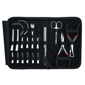 Premium Silver Hair Extension tools Technician Tool kit with Salon Pliers Bead Remover Tool Wire Loop Precision Mini Scissors - Product Image 6