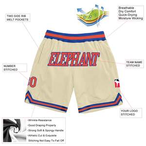 Shorts de basketball personnalisés pour hommes, imprimés par sublimation, camouflage crème, en mesh respirant, pour entraînement sportif et gym - Product Image 5