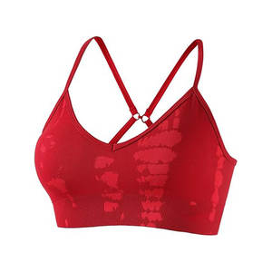 Soutien-gorge de sport respirant à maintien élevé et résistant aux chocs avec bretelles réglables et coussinets de soutien fixes pour le yoga féminin - Product Image 6