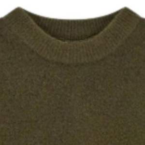 Pull en tricot kaki, coton doux de qualité supérieure, coupe décontractée confortable, manches longues, vêtement décontracté pour un confort quotidien - Product Image 4