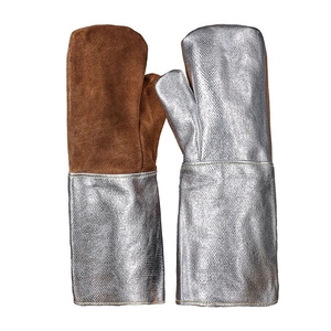 Guantes de Cuero Vacuno de Primera Calidad, Resistentes al Fuego, para Trabajo Pesado, Bomberos, Hornos, Panadería, Uso General - Product Image 1