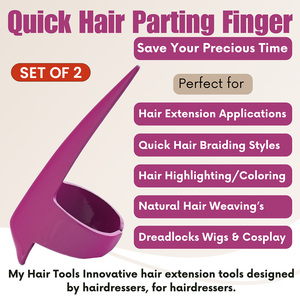 Outil de séparation des cheveux en acier inoxydable complet pour coiffure professionnelle en salon, séparation précise des cheveux, toilettage - Product Image 4
