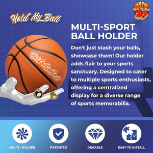 Supports de ballons sculptés blancs à fixer au mur, pour le basketball, le volleyball, le football, la décoration de salle de sport - Product Image 2