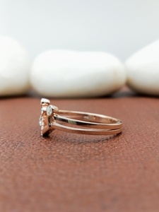 Anillo de Compromiso y Boda D'VINS JEWELS con Forma Moderna, Diamante Cultivado en Laboratorio, Corte Brillante, Color D, Chapado en Oro Blanco - Product Image 3