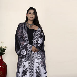 Abaya légère et respirante en polyester à manches longues, coupe ample, design modeste pour femmes - ODM Occasions spéciales - Product Image 3