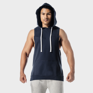 Men's Custom Eco-Friendly Quick Dry Breathable Pocket Design <b>Workout</b> Gym <b>Hoodies</b> for Summer Wholesale with Tie-Dye Printing - Product Image 1