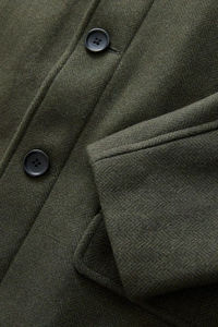 Men's Winter Casual Long Overcoat Plus Size Standard Woolen Polyester Real Fox <b>Fur</b> Warm <b>Fur</b> <b>Trim</b> V Neck - Product Image 4
