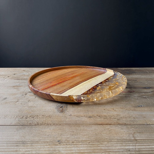 Sous-verres modernes personnalisés en bois naturel et résine, faits à la main, épaisseur réglable, résistants à la chaleur, réutilisables, pour la décoration de table à la maison, style impérial - Product Image 1