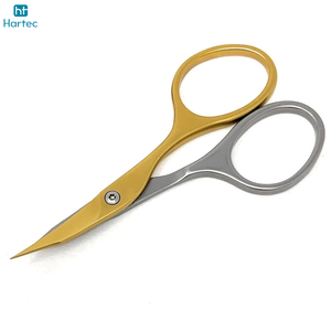 Curved Precision Two-Tone <b>Nail</b> <b>Scissors</b> With Protective Leather Pouch Beauty Tool <b>for</b> Salon & Home Use With Steel Handles - Product Image 5