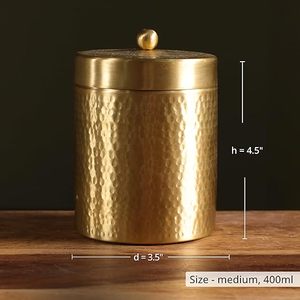 Handmade Brass Container Cheap Price Storage <b>Jar</b> for Dry Fruits Spices and Kitchen Use Brass Container - Product Image 2