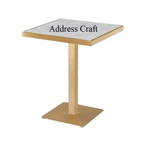 Table basse élégante moderne en bois naturel/résine/métal de haute qualité avec dessus en résine époxy - Product Image 1