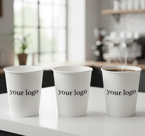 Fabricant de gobelets en papier jetables – Faible MOQ disponible avec logo personnalisé pour les cafés et les salons de jus - Product Image 1