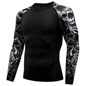New Designs Custom <b>Printed</b> Bjj Long Sleeve jiu jitsu kimono Rash Guard Compression Shirt MMA Base Layer Rash Guard - Product Image 6