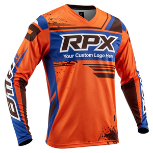 Jersey de Motocross Personalizado de Manga Larga con Impresión por Sublimación, 100% Poliéster, Secado Rápido, para Carreras de Motociclismo, para Adultos - Product Image 3