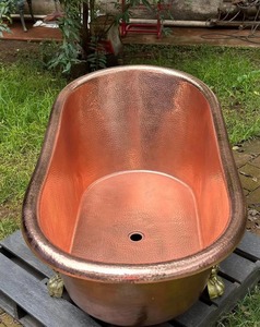 Bañera de Cobre Puro con Acabado Antiguo, Ecológica, de Lujo, Hecha a Mano, Independiente, para Spa en Casa, Hotel o Resort - Product Image 5
